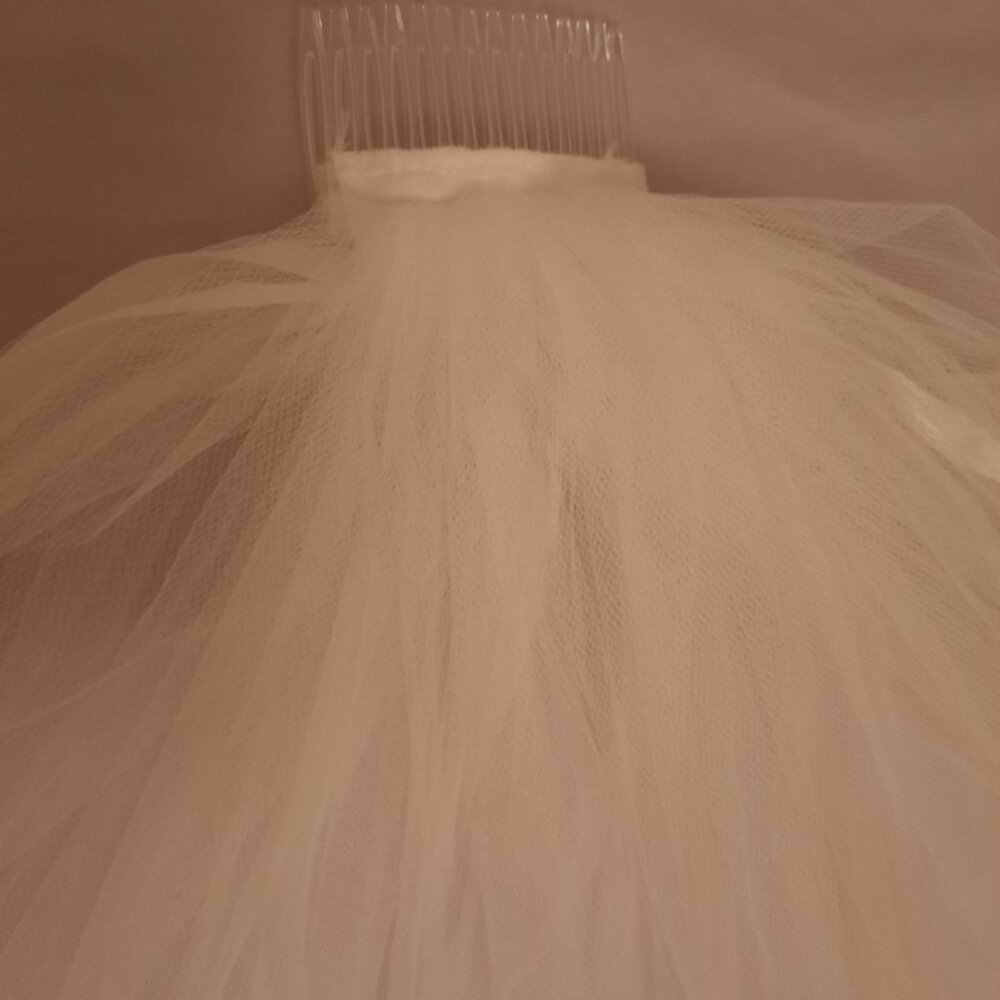 Wedding Dress Classic White Southern Sophisticated Flowy Sleeveless A Line - Picture 11 of 12